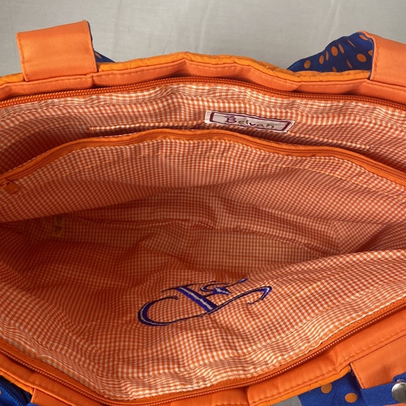 Orange spring time Belva tote bag - Picture 3 of 5